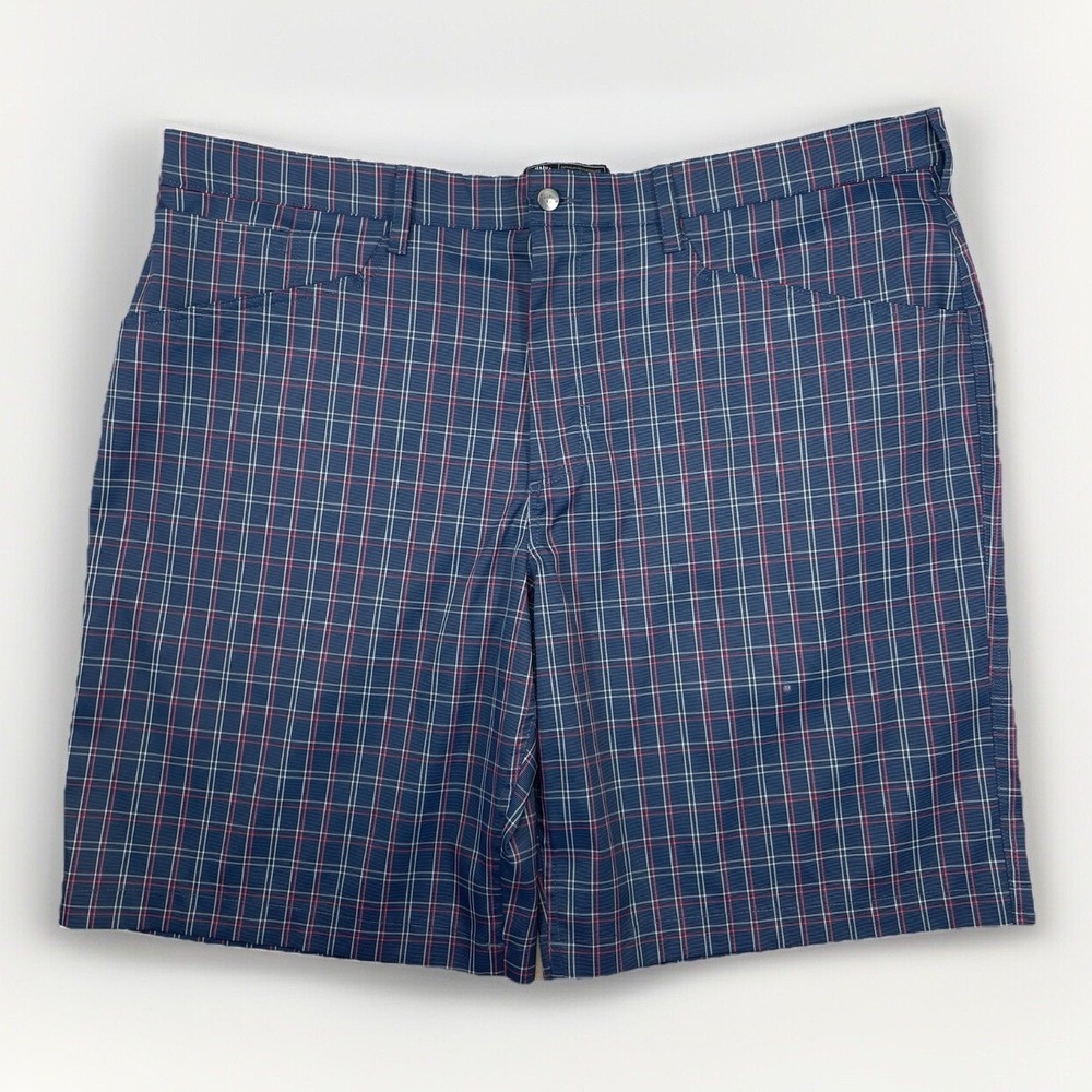 Callaway Golf Shorts Mens 40 Optimum Performance Plaid Blue Athletic Multicolor